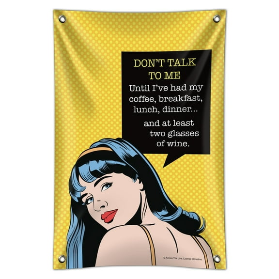 Don't Talk To Me Until I've Had Coffee Wine Funny Humor Home Business Office Sign