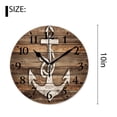 thumbnail image 2 of 10 Inch Wall Clock Battery Operated Silent Clock Decorative for Office, Kitchen, Outdoor, Living RoomVintage Hand Drawn on Wooden Background, 2 of 4
