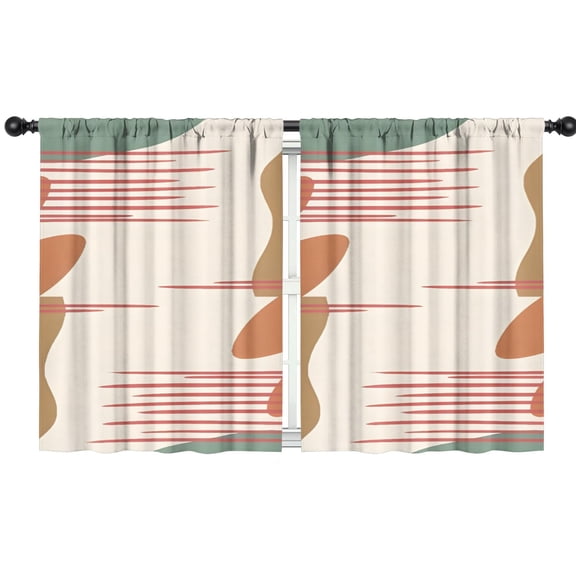 Blackout Kids Curtains,Brown Boho Geometric Pattern Childrens Insulated Curtains Set Of 2,Bedroom Essentials,Toddler Room Decor 42x54in(106x137cm)