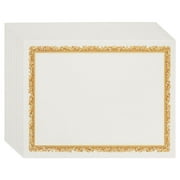 Award Certificate Paper with Gold Foiled Metallic Border (White, 8.5 x 11 In, 48 Pack)