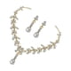 thumbnail image 2 of juego de collar y pendientes de moda para novia, joyas de diamantes de imitación, accesorios para vestido de novia para mujer (blanco), 2 of 7