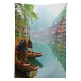 thumbnail image 3 of Ambesonne Farm House Tablecloth Rectangular Table Cover, Chinese Wood Canal, 52"x70", Multicolor, 3 of 4