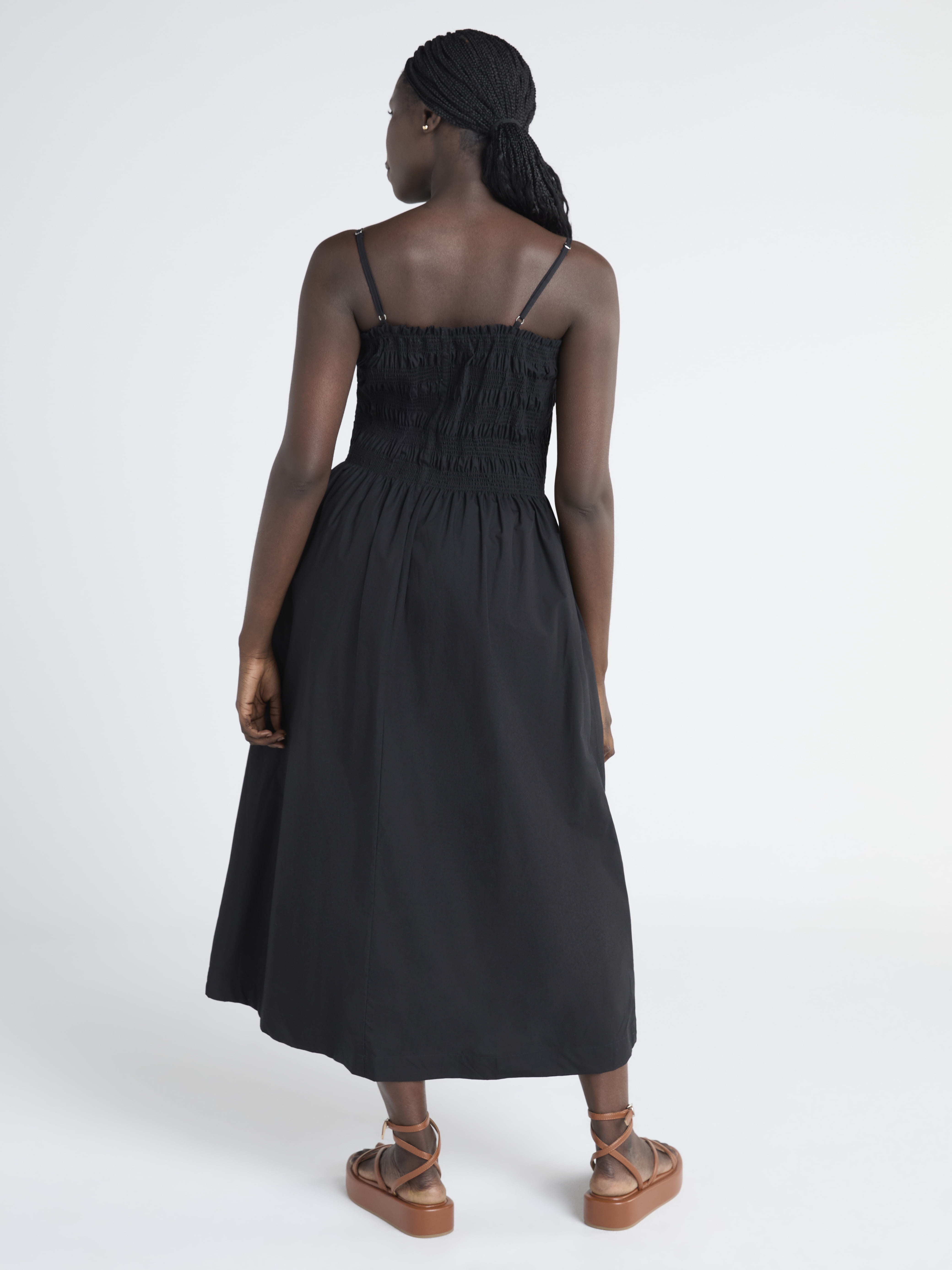 Scoop Women’s and Women’s Plus Smocked Cotton Maxi Dress, Sizes XS-4X