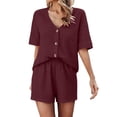 thumbnail image 2 of Summer Women's Casual Suit Tops And Shorts Fashion Two-Piece Set, 2 of 9