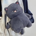thumbnail image 4 of Mochila de peluche de , bolsa de hombro para mujeres, niñas y niños, para ir de compras o fiestas. Gris, 4 of 8