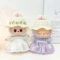 thumbnail image 4 of Mini ropa de muñeca de peluche, accesorios de atuendo para muñecas Labubu II Idol de 15-17cm, vestido bonito de Hada de las flores, sombrero, ropa, re, 4 of 5
