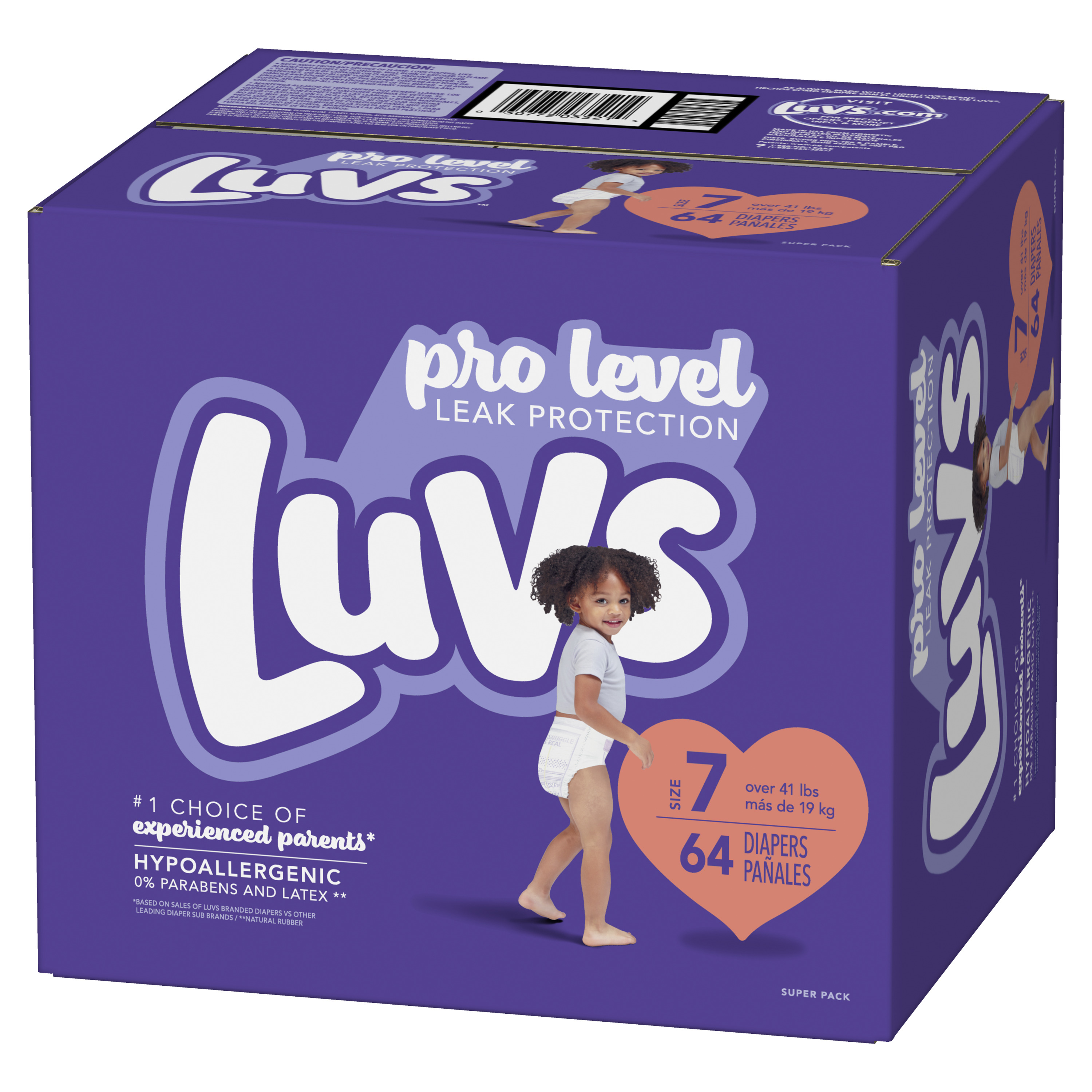 Luvs Pro Level Leak Protection Disposable Baby Diapers Size 7 64 Count
