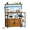 Rustic Brown, variant on Bakers Rack with Power Outlet and LED Light, Microwave Stand with Storage Cabinet, Coffee Bar Cabinet Station with 6 Hooks for Kitchen, Dining Room, Living Room, Coffee Bar, Rustic Brown, Black