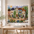 thumbnail image 5 of Village Street Mosaic with Stained Glass Tile Where, Mystical Fantasy for Space Lovers, Galaxy Room Decor, Mother'S Day Gift, Tapestry Wall Hanging for Bedroom and Dorm, 5 of 7
