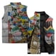 thumbnail image 3 of Chaquetas de algodón abrigadas de invierno para hombre, ropa informal holgada de algodón para hombre, chaleco con estampado abstracto de reloj y patineta, resistente al viento y al frío, 3 of 5
