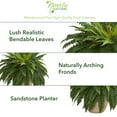 thumbnail image 3 of Nearly Natural 22in. Boston Fern Plastic Artificial Plant in Sandstone Planter, Green, 3 of 3