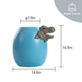 thumbnail image 5 of COSIEST Dinosaur Sculpture End Table, 14.6x16.9 inch Blue Concrete Finish Side Table Stand, 5 of 8