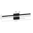 thumbnail image 6 of JONATHAN Y Mario 22" 1-Light Modern Contemporary 360-Degree Rotatable Iron/Seeded Acrylic Integrated LED Vanity Light, Black/Clear, 6 of 9
