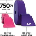 thumbnail image 3 of KT Tape Kinesiology Therapeutic Tape Cotton 150 Strips Precut Black (2 in x 10 In), 3 of 5