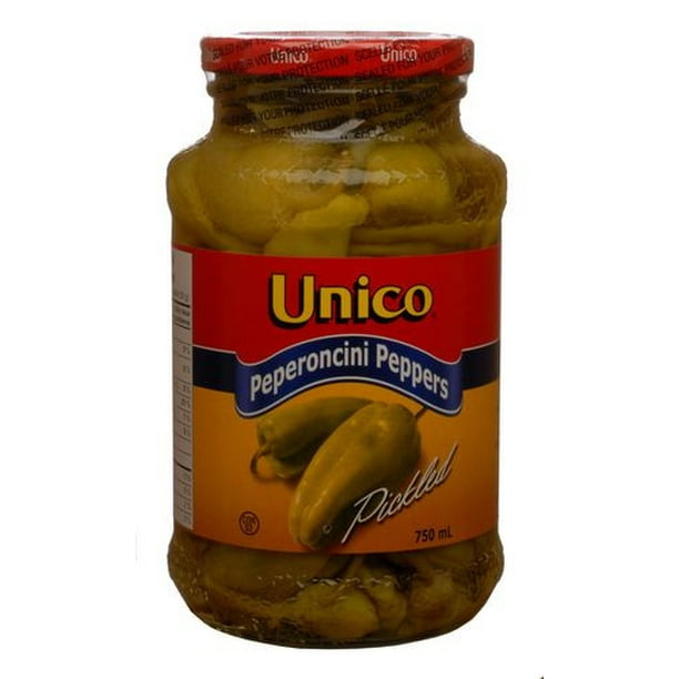 Unico Pepperoncini Peppers, 750 mL/25.4 oz., {Imported from Canada