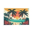 thumbnail image 7 of DouZhe Polyester Placemats Set of 4, Tropical Beach Ocean Sunset Pattern Heat Resistant Place Mats for Dining Table, 12" x 18", 7 of 7