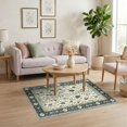 thumbnail image 3 of ODIKA 4'x6' Ultra-Soft Area Rug, Farmhouse Vintage Distressed Lattice Botanical Scroll Desk Dining None Washable, Bare feet friendly, Silk-Touch for Bedroom Home office, 3 of 7