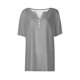 thumbnail image 5 of Camiseta para Mujer Camiseta Estampada Botón Manga Corta Diario Fin de Semana Moda Básica Cuello en V Regular Top Gris Claro/XL, 5 of 7