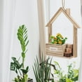 thumbnail image 4 of HONITANO 1Set Hanging Vase for Succulent Wall Planter Beige Wood Jute Rope Linen Decorative Home Decor, 4 of 8