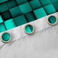 thumbnail image 4 of Manfei Pixel Miners Grid Curtains Pack Of 2 (42X84 Each),Cyan Classic Buffalo Print For Kids, 4 of 6