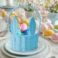thumbnail image 2 of Easter Bunny Basket Paper Woven Set with Easter Grass Fillers Lightweight Reusable for Egg Hunt Candy and Spring Holiday Decoration Woven Basket, 2 of 6