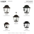 thumbnail image 6 of Livex Lighting Hathaway Outdoor Wall Lantern in Black, 6 of 11