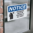 thumbnail image 4 of (2 Pack) Cylinders Must Be Chained At All Times OSHA Notice Sign, 4 of 7