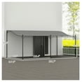 thumbnail image 3 of 10'x20' Outdoor Pergola Canopy, Metal Patio Gazebo with Drainage - Dark Gray, 3 of 9