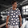 thumbnail image 3 of Wukai Cute Basebal Print Men's Short-Sleeved Mesh T-Shirt,Quick-Dry Short Sleeve Workout T-Shirt-5X-Large, 3 of 8