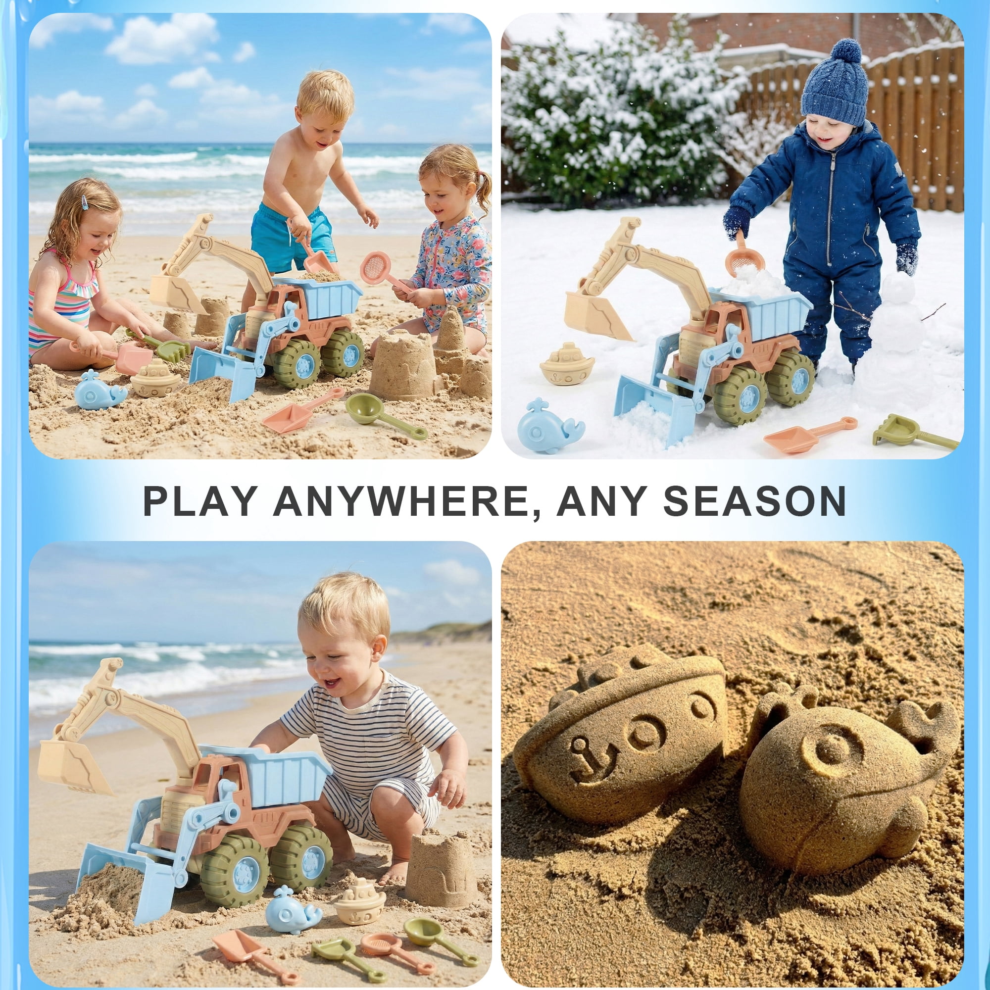 Flynow 7 Pcs Beach Toy Set for Kids 3+ Years Old – picture 5