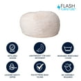 thumbnail image 3 of Flash Furniture Duncan Oversized Furry Foam-Filled Bean Bag Chair, White, 3 of 15