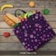 thumbnail image 5 of Easygdp Purple Snow Flakes Bolsa Tote para Mujer, Bolso de Hombro para Trabajo, Playa, Viajes, Compras y Supermercado, 5 of 7