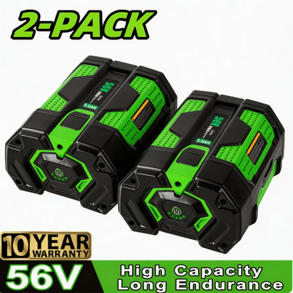 2Pack BA5600T Replacement for EGO Power  Tool Battery 56V 5.0Ah BA5650 BA5600T BA4200 BA2800T BA1400