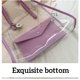 thumbnail image 5 of Bolso de hombro transparente para mujer, bolso de playa, bolso de mano, bolso portátil, decoración, púrpura Vogacara AP000905-04, 5 of 7