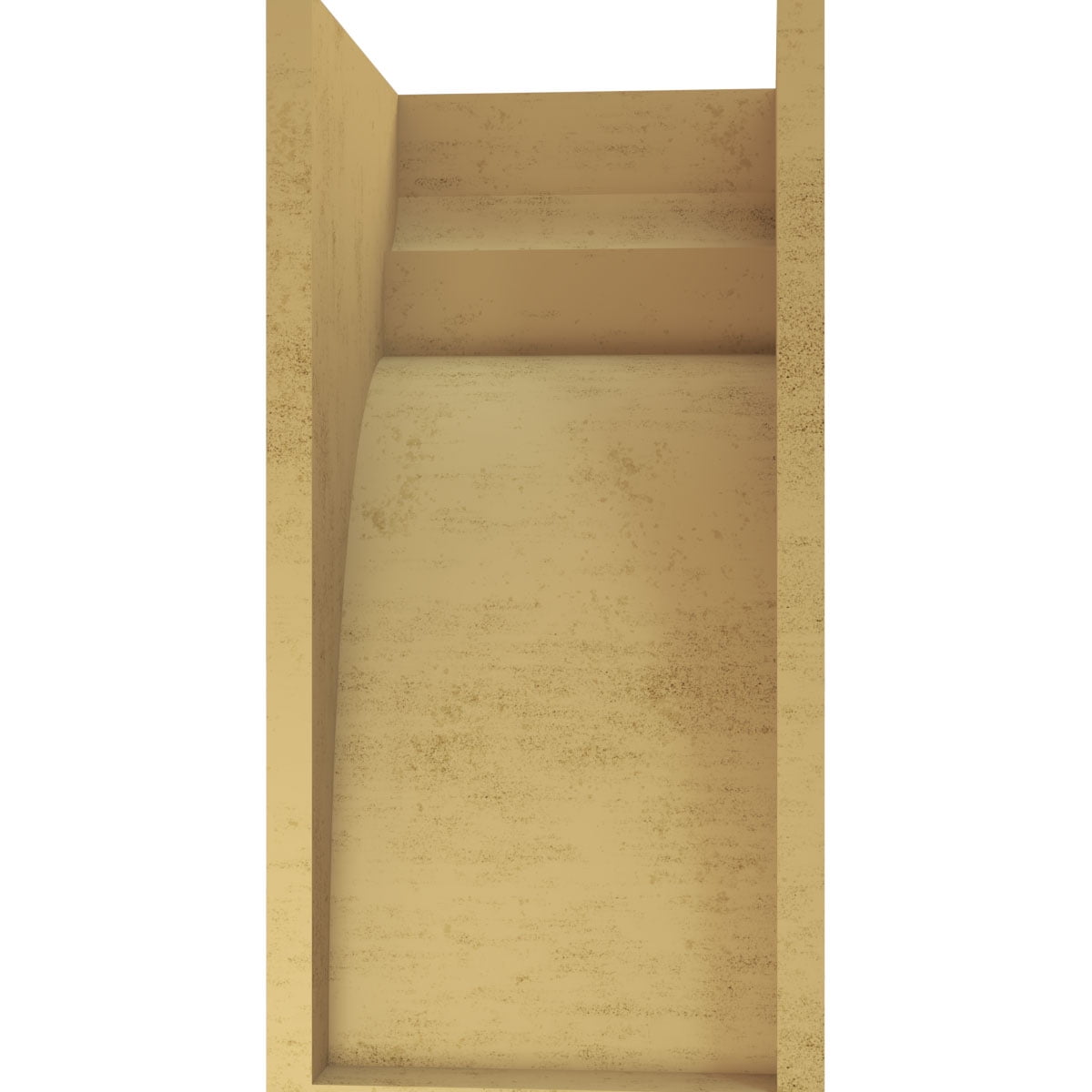 12"W x 12"D x 24"H Wide Yorktown Rough Cedar Woodgrain TimberThane Corbel, Primed Tan