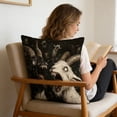 thumbnail image 6 of Screaming Goat Pillow Cover, 18x18 Inch Plush Funny Goat Face Pillow Case, Decorative Pillows for Sofa, Couch, Chair, or Bed, Humorous Farm Animal Design for Living Room, Bedroom, Home, Dorm(F), 6 of 7