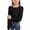Black, variant on Girls Long Sleeve Ribbed Raglan Tee Stretchy Casual Basic Fit Crew Neck Shirt for Tween Youth 24 Months Girls Clothes Winter 13-14 Years