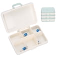 thumbnail image 4 of Medicine Case, Practical 6-Grid Suitcase Shape 3pcs 3 Color Optional Pills Container, For Outdoor Travel Light Blue, 4 of 8