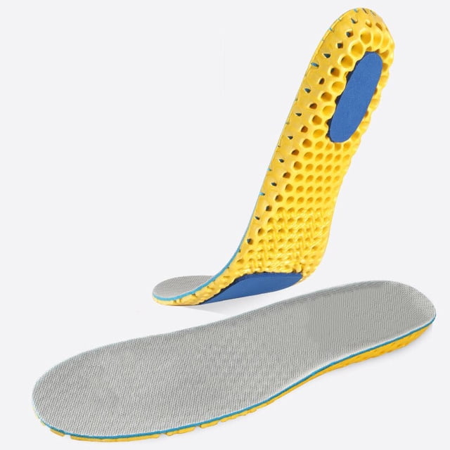 Nuevas plantillas de espuma viscoelástica para zapatos, suela de malla, desodorante, cojín transpirable, plantillas para correr para pies, hombre, mujer, plantillas ortopédicasEUR-42-275mm Gao Jinjia LED