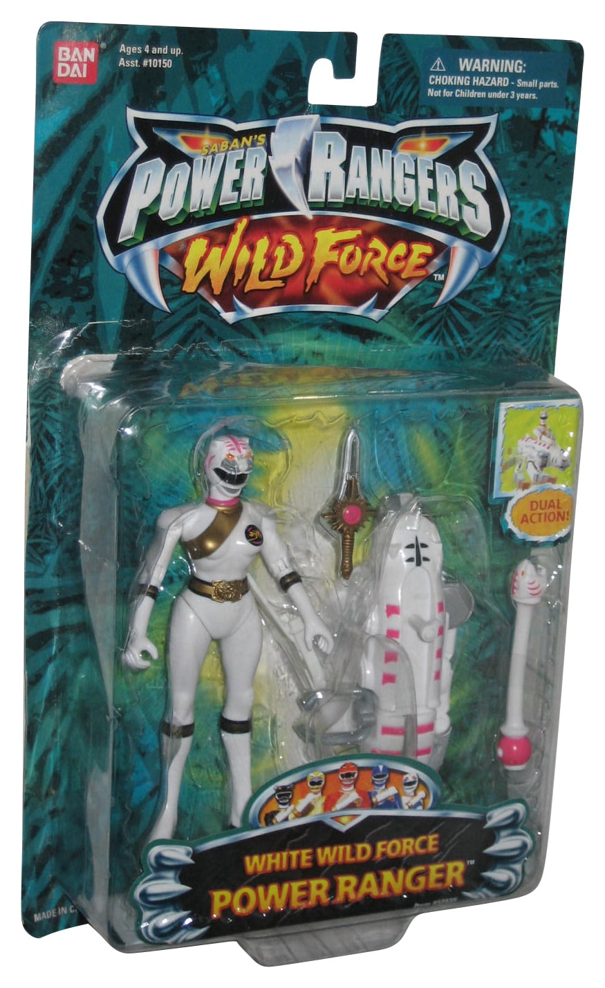 Power Rangers Wild Force White (2002) Bandai Action Figure 