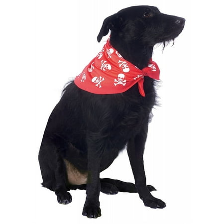 Chien Bandana Pet Costume Crâne et os croisés (Rouge) - Small / Medium