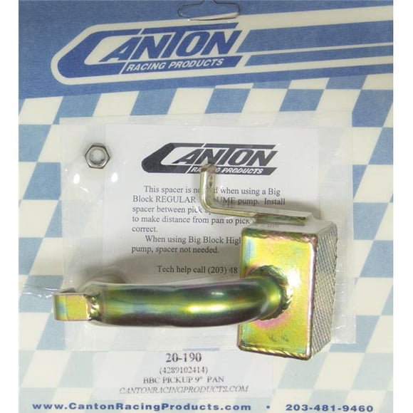 Canton 20-190 9 in. Steel Drag & Street Oil Pump Pickup - SB Chevy Pans
