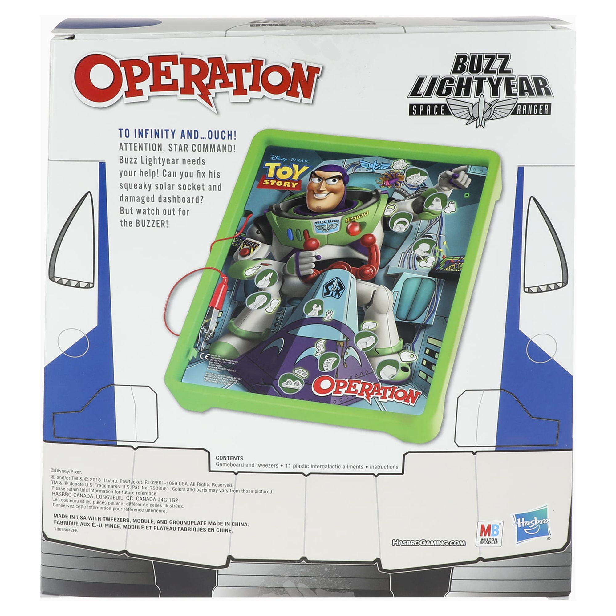 Operation Disney Pixar Toy Story Buzz Lightyear Board Game