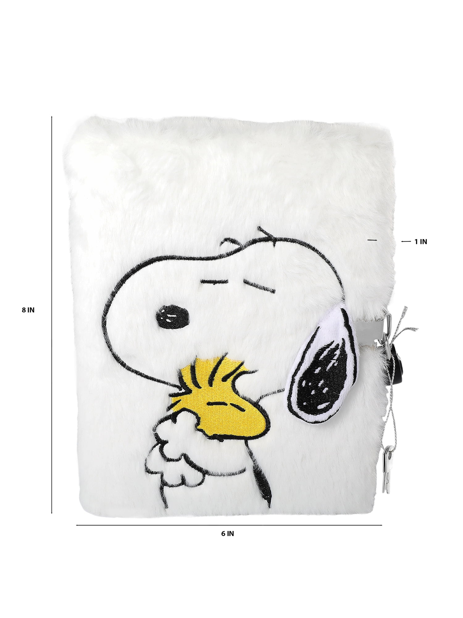 Snoopy Plush Journal with Lock and Key Closure 50 pages