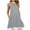 Gray, variant on Womens Dresses Summer Flowy Swing Mini Dress Solid Sun Dresses Round Neck Sleeveless Shift Dress for Lady Lace Trim with Pockets Casual Beach Dress Gray XL