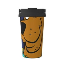 Saiise Scooby-Doo Print Travel Coffee Mug 16oz,Insulated Coffee Mug to Go,Reusable Coffee Travel Mug with Seal Lid,Vacuum Stainless Steel Coffee Cups for Hot/Ice Coffee Tea