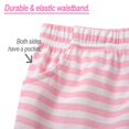 thumbnail image 4 of 2-Piece Girls Pajama Set for Summer Stripe & Glittering Pjs  Size 6-16, 4 of 6