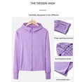thumbnail image 2 of MYG UPF50+ Sun Protection Jacket Women Ice Silk Hooded Coat Summer Breathable Tops, 2 of 9