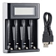 thumbnail image 2 of Cargador batería AA AAA con pantalla LCD 4 ranuras entrada USB para NI-MH/NI-CD 1 2 V, 2 of 8