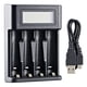 thumbnail image 3 of Cargador batería AA AAA con pantalla LCD 4 ranuras entrada USB para NI-MH/NI-CD 1 2 V, 3 of 8